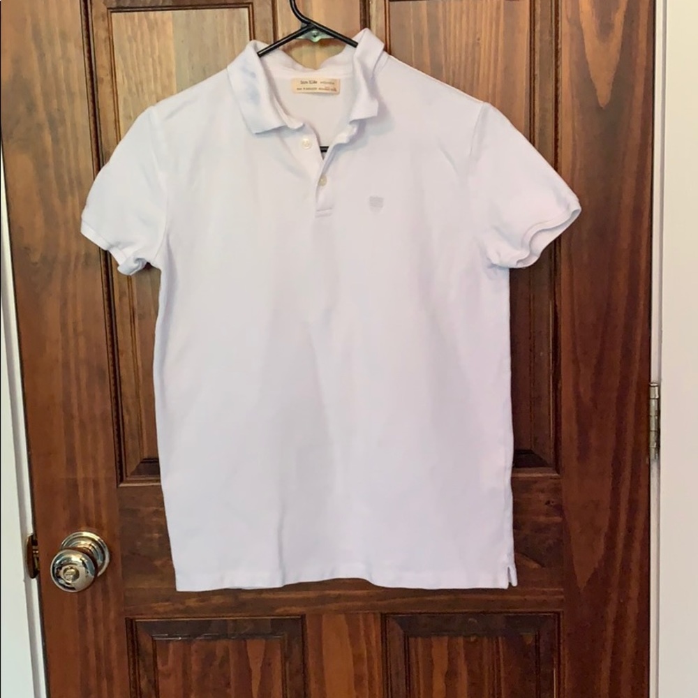 Zara Kids Boys White short Sleeved Polo Shirt